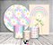 Kit 2 Painéis De Festa + Trio De Capas Cilindro - Margaridas Listras Coloridas 040 - Imagem 2