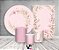 Kit 2 Painéis De Festa + Trio De Capas Cilindro - Flores Lírios Rosas 045 - Imagem 2