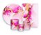 Kit 2 Painéis De Festa + Trio De Capas Cilindro - Efeito Mármore Pink e Dourado 010 - Imagem 1