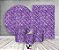 Kit 2 Painéis De Festa + Trio De Capas Cilindro - Efeito Lantejoulas Roxo Escuro 014 - Imagem 2
