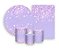 Kit 2 Painéis De Festa + Trio De Capas Cilindro - Efeito Glitter Lilás 026 - Imagem 1