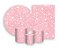 Kit 2 Painéis De Festa + Trio De Capas Cilindro - Efeito Glitter Rosa Pastel 032 - Imagem 1