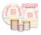 Kit 2 Painéis De Festa + Trio De Capas Cilindro - Circo Rosa e Dourado Aquarela 004 - Imagem 1