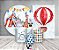 Kit 2 Painéis De Festa + Trio De Capas Cilindro - Circo Clássico Azul Aquarela 010 - Imagem 2