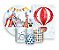 Kit 2 Painéis De Festa + Trio De Capas Cilindro - Circo Clássico Azul Aquarela 010 - Imagem 1