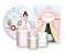 Kit 2 Painéis De Festa + Trio De Capas Cilindro - Circo Bailarina  Cute 018 - Imagem 1