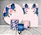Kit 2 Painéis De Festa + Trio De Capas Cilindro - Geométrico Geek Rosa e Azul 003 - Imagem 2