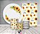 Kit 2 Painéis De Festa + Trio De Capas Cilindro - Geométrico Dourado com Girassóis 024 - Imagem 2
