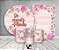 Kit 2 Painéis De Festa + Trio De Capas Cilindro - De repente Mais Linda Rosa Floral 001 - Imagem 2