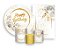 Kit 2 Painéis De Festa + Trio De Capas Cilindro - Happy Birthday Flores Brancas 055 - Imagem 1