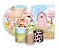 Kit 2 Painéis De Festa + Trio De Capas Cilindro - Fazendinha Cute Aquarela 003 - Imagem 1