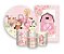 Kit 2 Painéis De Festa + Trio De Capas Cilindro - Fazendinha Rosa com Flores 017 - Imagem 1