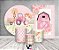 Kit 2 Painéis De Festa + Trio De Capas Cilindro - Menina Fazendinha Rosa Cute 018 - Imagem 2