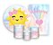 Kit 2 Painéis De Festa + Trio De Capas Cilindro - Solzinho Cute 003 - Imagem 1