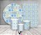 Kit 2 Painéis De Festa + Trio De Capas Cilindro - Azulejo Mediterrâneo Azul 015 - Imagem 2