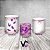 Trio De Capas De Cilindro - Borboletas Roxo Floral 022 - Imagem 2