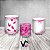 Trio De Capas De Cilindro - Borboletas Pink Floral 024 - Imagem 2
