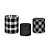 Trio De Capas De Cilindro - Estampa Xadrez Preto e Branco 009 - Imagem 1