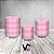 Trio De Capas De Cilindro - Camadas Xadrez Rosa 037 - Imagem 2