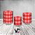 Trio De Capas De Cilindro - Camadas Xadrez Vermelho 040 - Imagem 2