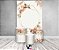 Painel De Festa Vertical 1,50 x 2,20 + Trio De Capas Cilindro - Bege Floral  Elegante 075 - Imagem 2