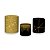 Trio De Capas De Cilindro - Preto com Efeito Glitter Dourado 024 - Imagem 1