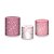 Trio De Capas De Cilindro - Branco Efeito Glitter Rosa Suave 026 - Imagem 1