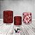 Trio De Capas De Cilindro - Vermelho e Dourado com Flores 041 - Imagem 2