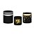 Trio De Capas De Cilindro - Nota Musical Efeito Glitter Dourado 048 - Imagem 1