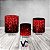 Trio De Capas De Cilindro - Preto com Efeito Glitter Vermelho 049 - Imagem 2