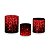 Trio De Capas De Cilindro - Preto com Efeito Glitter Vermelho 049 - Imagem 1