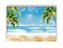 Fundo Fotográfico 2,20 x 1,50 - Praia Tropical Aquarela 007 - Imagem 1