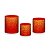 Trio De Capas De Cilindro - Vermelho Efeito Glitter Dourado 084 - Imagem 1