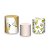 Trio De Capas De Cilindro - Geométrico Dourado com Flores Amarelas 013 - Imagem 1
