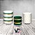 Trio De Capas De Cilindro - Verde Musgo com Geométrico Dourado 015 - Imagem 2
