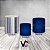 Trio De Capas De Cilindro - Bar Mitzvá Azul com Dourado 037 - Imagem 2