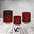Trio De Capas De Cilindro - Efeito Madeira com Pétalas de Flores 009 - Imagem 2