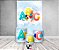 Painel De Festa Vertical 1,50 x 2,20 + Trio De Capas Cilindro - ABC com Números 002 - Imagem 2