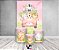Painel De Festa Vertical 1,50 x 2,20 + Trio De Capas Cilindro - Safari Cute Rosa 008 - Imagem 2