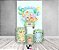 Painel De Festa Vertical 1,50 x 2,20 + Trio De Capas Cilindro - Safari Folhagens Verde Claro 013 - Imagem 2