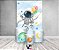 Painel De Festa Vertical 1,50 x 2,20 + Trio De Capas Cilindro - Astronauta Aquarela 007 - Imagem 2