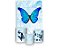Painel De Festa Vertical 1,50 x 2,20 + Trio De Capas Cilindro - Borboleta Azul Aquarela 001 - Imagem 1