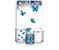 Painel De Festa Vertical 1,50 x 2,20 + Trio De Capas Cilindro - Borboleta Azul Floral 018 - Imagem 1