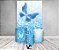Painel De Festa Vertical 1,50 x 2,20 + Trio De Capas Cilindro - Borboleta Efeito Glitter Azul 019 - Imagem 2
