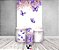 Painel De Festa Vertical 1,50 x 2,20 + Trio De Capas Cilindro - Borboleta Lilás Floral 024 - Imagem 2