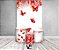 Painel De Festa Vertical 1,50 x 2,20 + Trio De Capas Cilindro - Borboleta Vermelha Floral 034 - Imagem 2