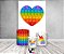 Painel De Festa Vertical 1,50 x 2,20 + Trio De Capas Cilindro - Brinquedo Pop It Coração Branco 006 - Imagem 2
