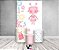 Painel De Festa Vertical 1,50 x 2,20 + Trio De Capas Cilindro - Robô Cute Rosa 010 - Imagem 2