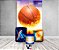 Painel De Festa Vertical 1,50 x 2,20 + Trio De Capas Cilindro - Bola de Basquete Luzes 003 - Imagem 2