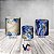 Trio De Capas De Cilindro - Flores Azul e Dourado 020 - Imagem 2